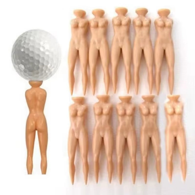 10Pcs/Set Tees Golf Tee Funny Golf Gift Sexy Naked Lady Woman Manikin Plastic Golf Equipment Accessories